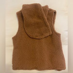 Brown fur vest